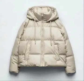 ZARA 인조 가죽 다운 자켓 거의 새상품