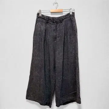 하레/와이드 팬츠/턱 포함/재생섬유/중국산/F/차콜