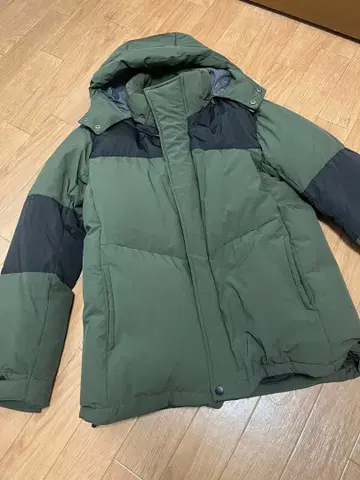 coen 카키 다운 다운 자켓 XL