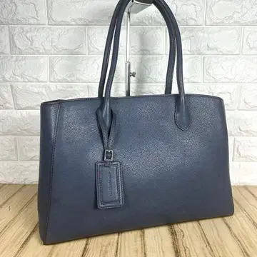 마더하우스 토트백 천연 가죽 A4 수납 파랑