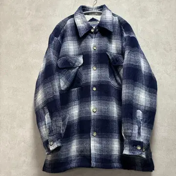 라이트 스태프 옴브레 체크 셔츠 자켓 CPO 빅 사이즈