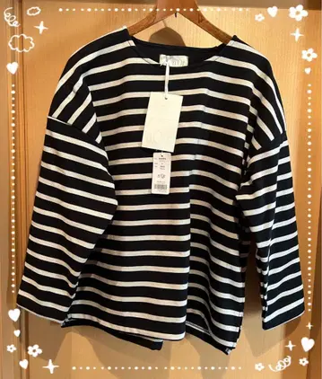 새상품 n'Or 스트라이프 긴팔 T셔츠 속기모 F사이즈 넉넉한 핏