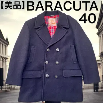 [ 새상품급 ] BARACUTA 바라쿠타 더블 울 P코트 40 네이비
