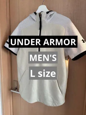 새상품급 언더아머 후드티 메쉬 절개 남성용 L