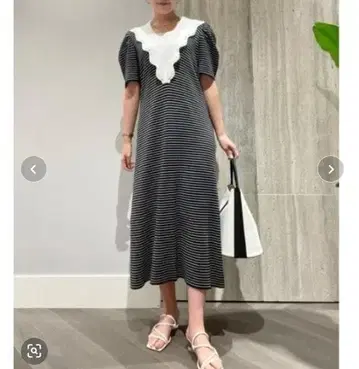 CELFORD 니트 원피스 보더 36 블랙 208