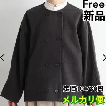 릴라시크 숏 코트 차콜 캐주얼 내추럴