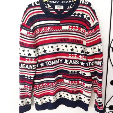 TOMMY JEANS 니트 스웨터 M 사이즈 L 사이즈 상당