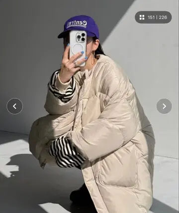 wee9s 퍼펙트 실루엣 다운 베이지