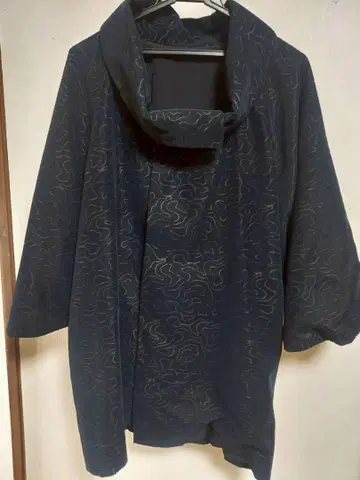 중고 기모노 코트 여성용 블랙