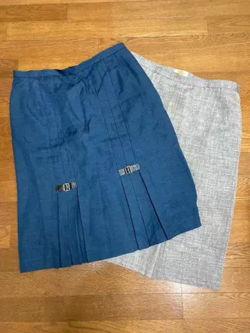 3L 플리츠 스커트 2장 세트 유자와야