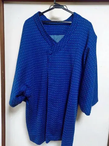 중고 기모노 코트 여성용 파랑