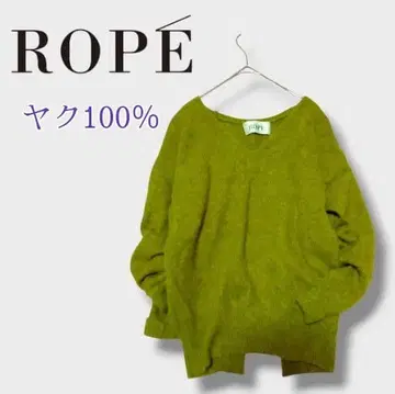 야크 100%*ROPE* 복슬복슬 야크 V넥 니트 풀오버