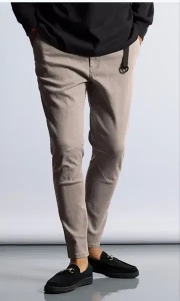 초신축 다퍼 검 스트레치 피그먼트 다이 스키니 이지 팬츠 L