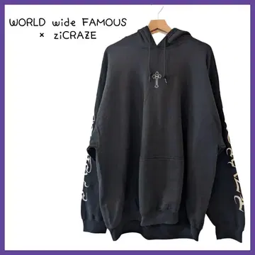 WORLD wide FAMOUS x ziCRAZE 2PAC 후드티 블랙