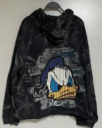 FYB 도널드 덕 타이다이 풀오버 후드티 블랙