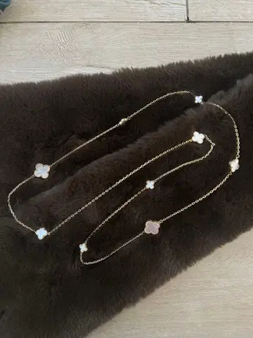 플라워 모티브 롱 목걸이