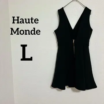 Haute Monde [ L ] 블랙 슬리브리스 원피스 오토몬드
