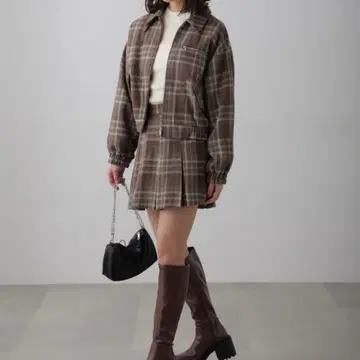 지난 시즌 구매! 프리즈마트 체크 무늬 브라운 셋업