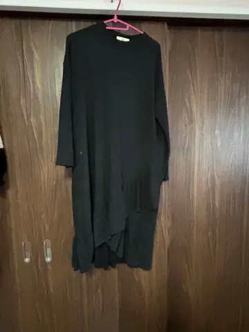 블랙 롱 니트 원피스