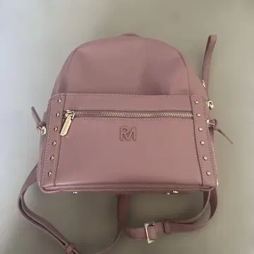 스터드 장식 핑크 백팩