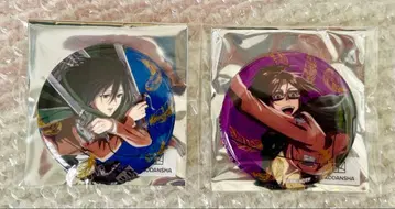 진격의 거인 Attack on Memory 글리터 캔뱃지 미카사 한지