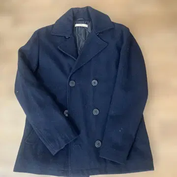 글로벌 워크 네이비 더블 브레스트 코트 M