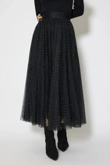 rienda 데코레이션 튤 플레어 스커트