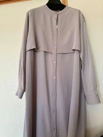 미사용 새상품 유나이티드 애로우즈 라이트 그레이 프론트 오픈 셔츠 원피스