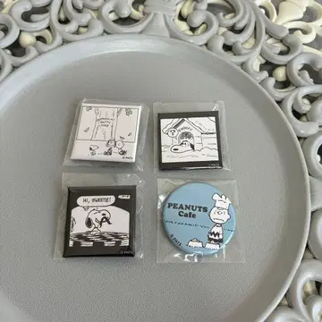 스누피 캔뱃지 4개 세트