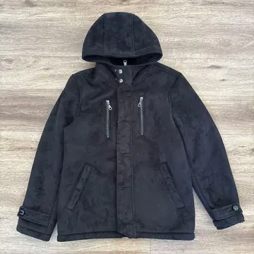 개성파 구제 의류 플리스 후드 부착 자켓