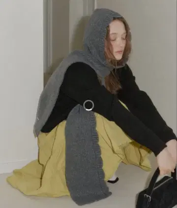 GIUNON 2way 스캘럽 후드 머플러