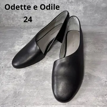 [ 새상품 ] ODETTE E ODILE 펌프스 사이드 오픈 가죽 블랙
