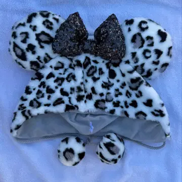 레오파드 무늬 미니 팬캡