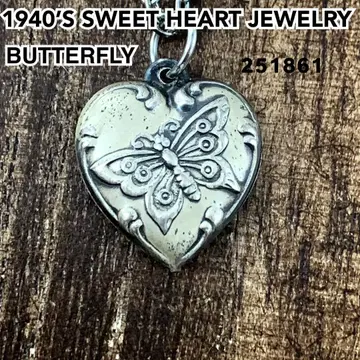 스위트하트 주얼리 버터플라이 나비 실버 빈티지 목걸이 NAVY