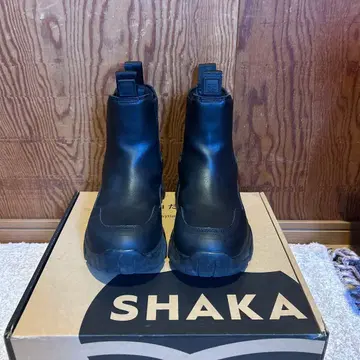 SHAKA 블랙 사이드 고어 부츠
