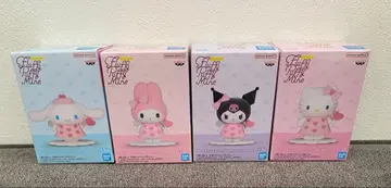 산리오 피규어 4개 세트 미개봉 새상품 fluffy puffy