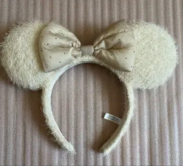 [ 신상 ] 디즈니 미니 화이트 머리띠 리본 2025