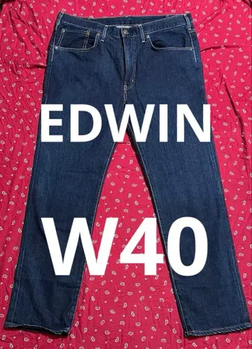 EDWIN 에드윈 503 스트레이트 데님 다크 네이비 W40 새상품급