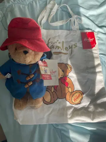 Hamleys 패딩턴 베어 봉제 인형 에코백 세트