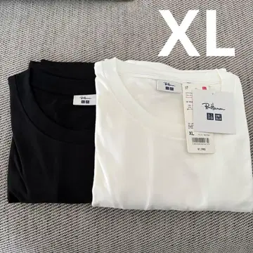 유니클로 론 헤르만 콜라보 T셔츠 반팔 화이트 블랙 세트 (2장)