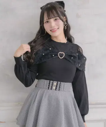 리본 디자인 니트탑