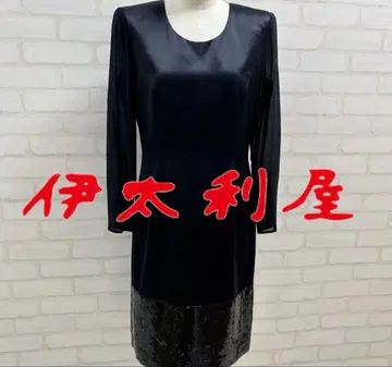 새상품급 이타리야 스팽글 장식 블랙 긴팔 원피스 드레스