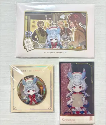 원신 시그윈 유사 코롯타 스탠드 캔뱃지 프로마이드 5종 세트 공식