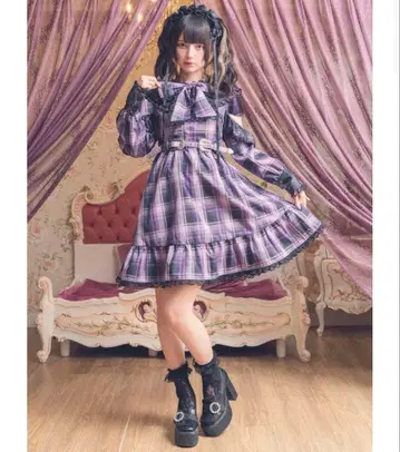 ManonTokyo 마논도쿄 원피스 보라색 양산형 지뢰계