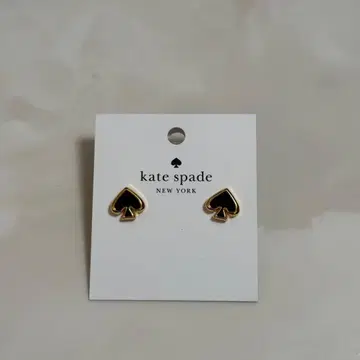 케이트 스페이드 하트 귀걸이 블랙/골드