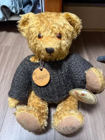 Robin Rive Angus 베어 스웨터 착용