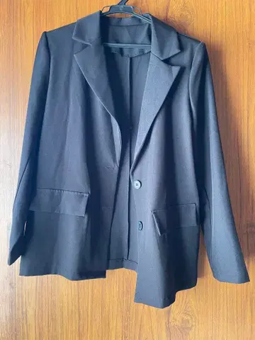 블랙 테일러드 자켓