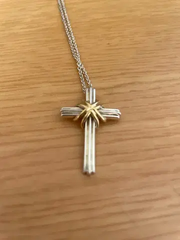실버 925 골드 도금 크로스 목걸이