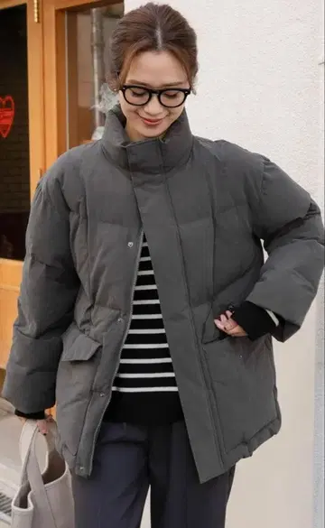 URBAN RESEARCH DOORS 스탠드 충전솜 블루종 차콜 그레이