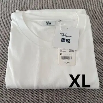 미사용 새상품 론 헤르만 UNIQLO 콜라보 T셔츠 화이트 XL 사이즈